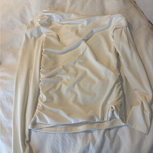 Abercrombie & Fitch Cream Long Sleeve Top
